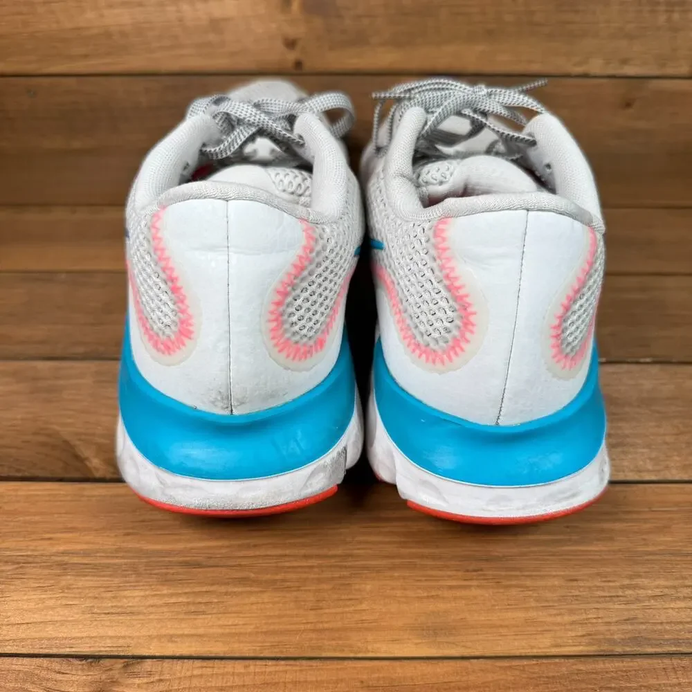 Nike Renew Run CK6360-101 Summit White Crimson Aqua Shoes Women's 9